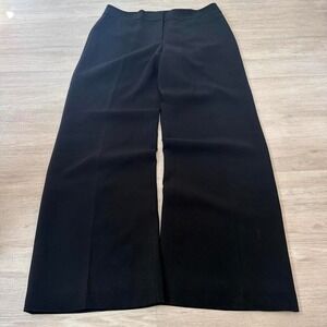 34x32 Black Baggy Wide Leg Pleated Dress Pants Y2K Grunge Vintage 2000s